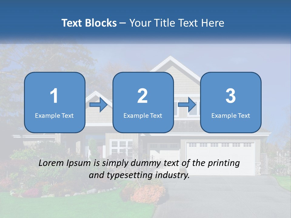A House With A Blue Sky In The Background PowerPoint Template