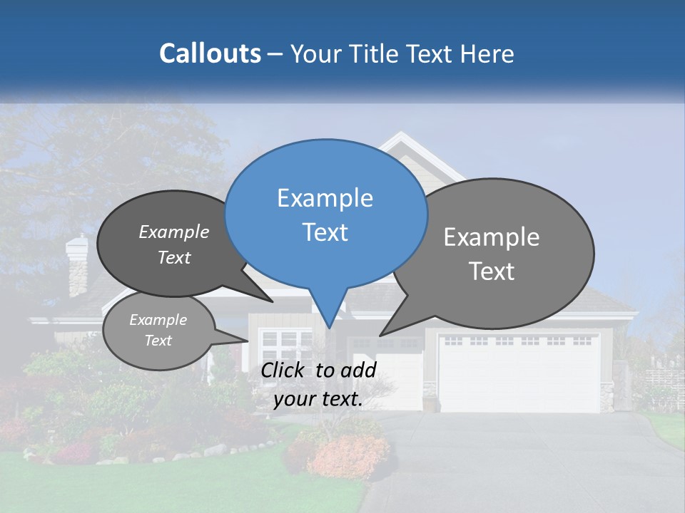 A House With A Blue Sky In The Background PowerPoint Template