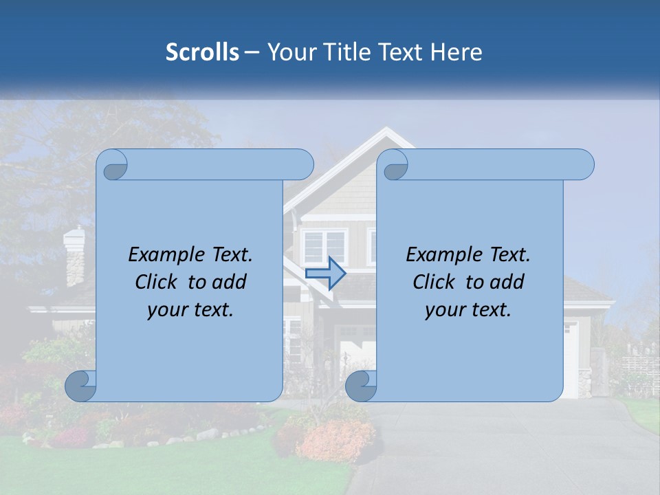 A House With A Blue Sky In The Background PowerPoint Template