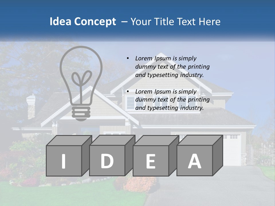 A House With A Blue Sky In The Background PowerPoint Template