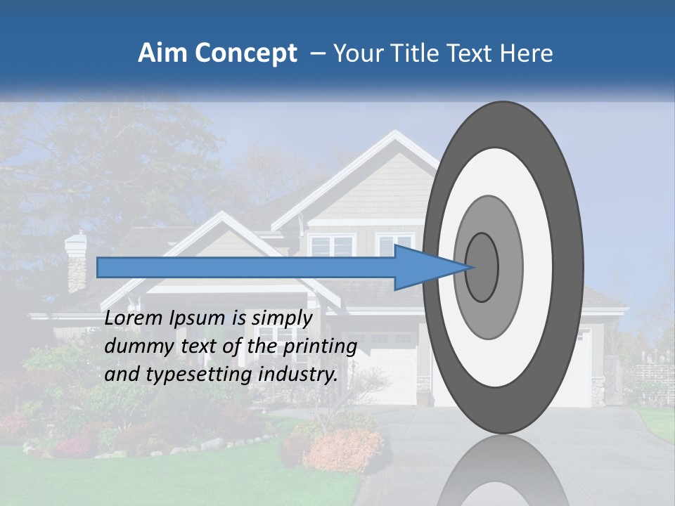 A House With A Blue Sky In The Background PowerPoint Template