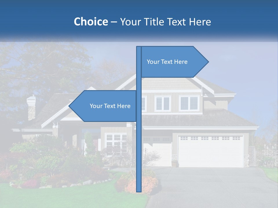 A House With A Blue Sky In The Background PowerPoint Template