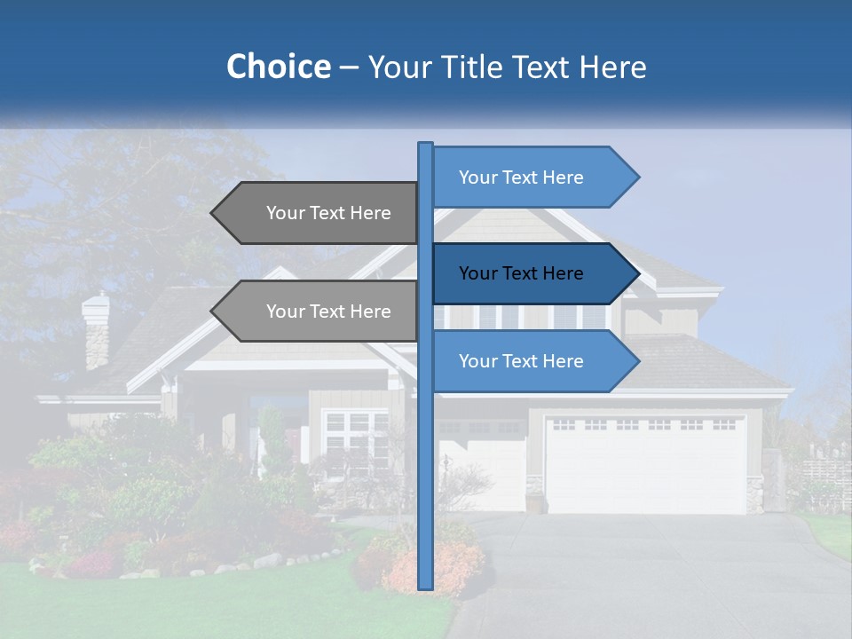 A House With A Blue Sky In The Background PowerPoint Template