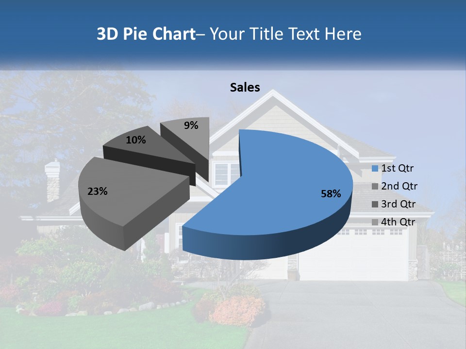 A House With A Blue Sky In The Background PowerPoint Template