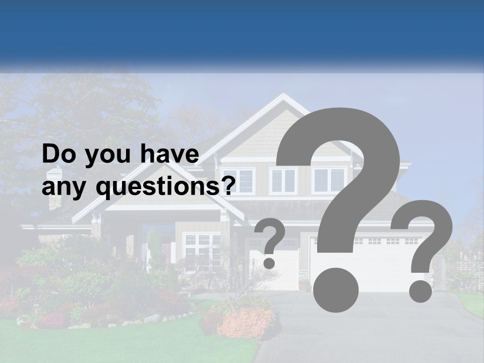 A House With A Blue Sky In The Background PowerPoint Template