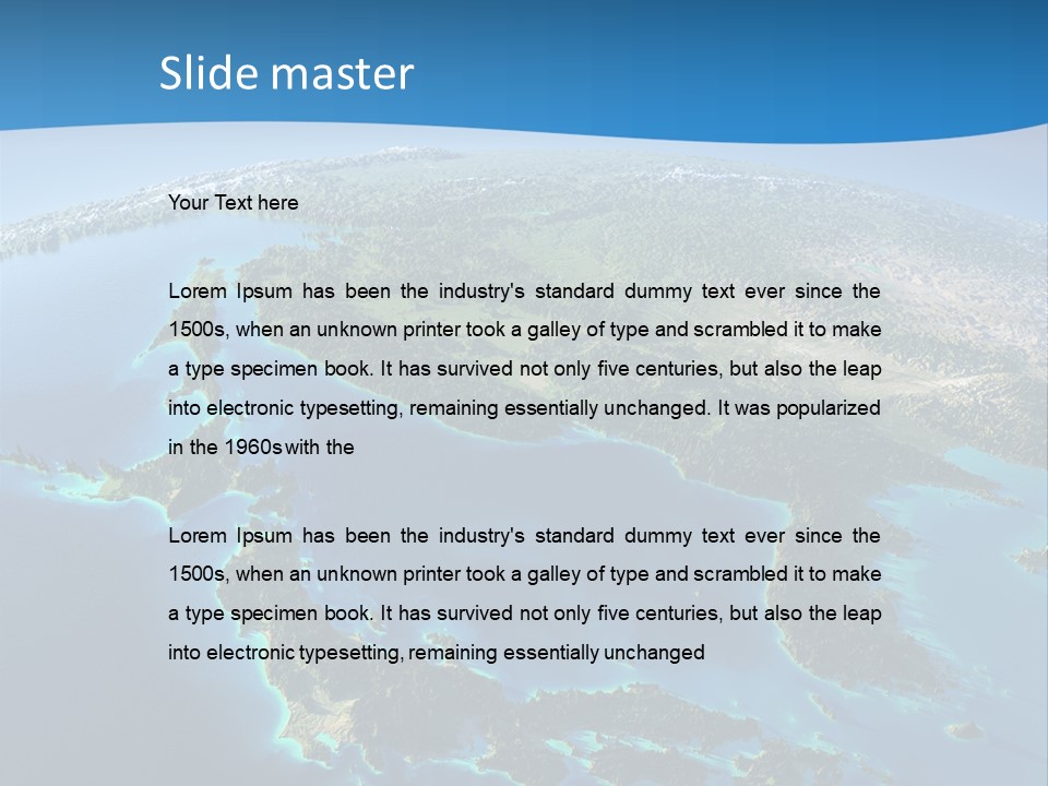 An Image Of The Earth From Space With The Name Of The Country PowerPoint Template