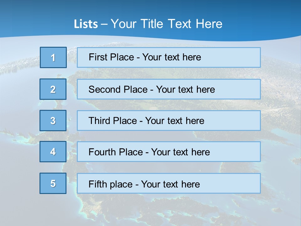 An Image Of The Earth From Space With The Name Of The Country PowerPoint Template