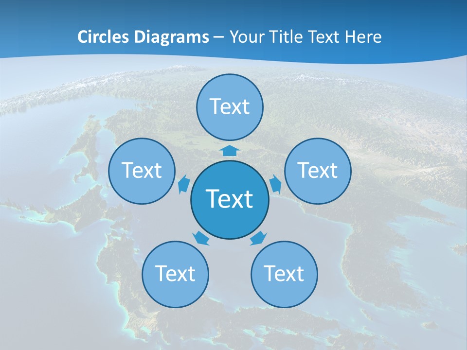 An Image Of The Earth From Space With The Name Of The Country PowerPoint Template