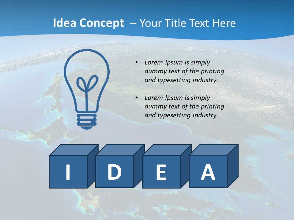 An Image Of The Earth From Space With The Name Of The Country PowerPoint Template