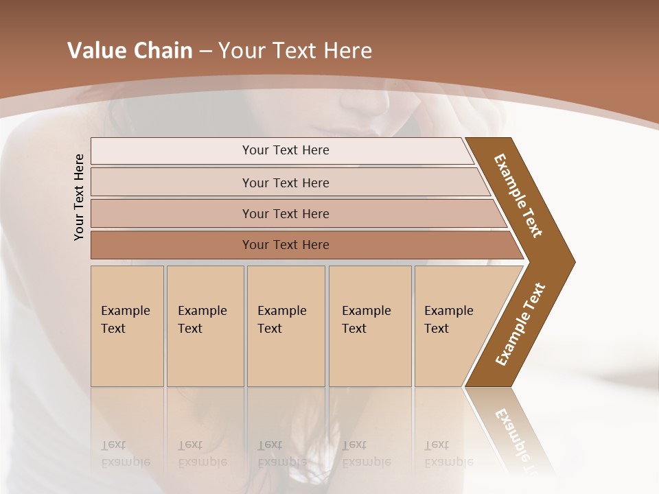 A Woman Sitting On A Bed With Her Hand On Her Head PowerPoint Template