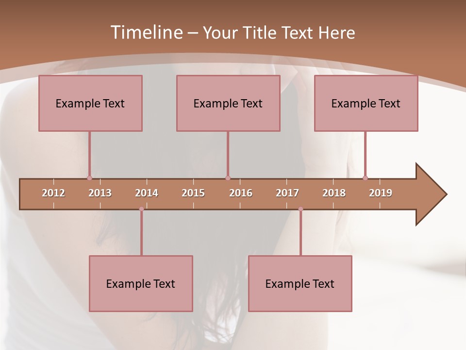 A Woman Sitting On A Bed With Her Hand On Her Head PowerPoint Template