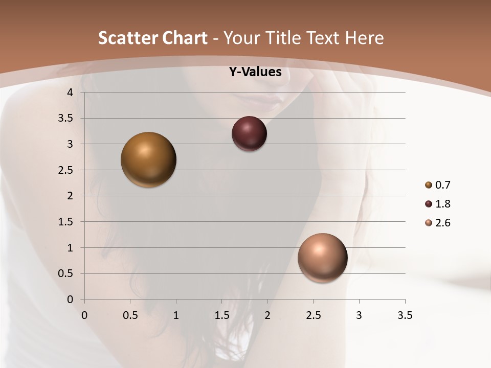 A Woman Sitting On A Bed With Her Hand On Her Head PowerPoint Template