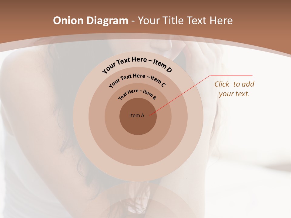A Woman Sitting On A Bed With Her Hand On Her Head PowerPoint Template