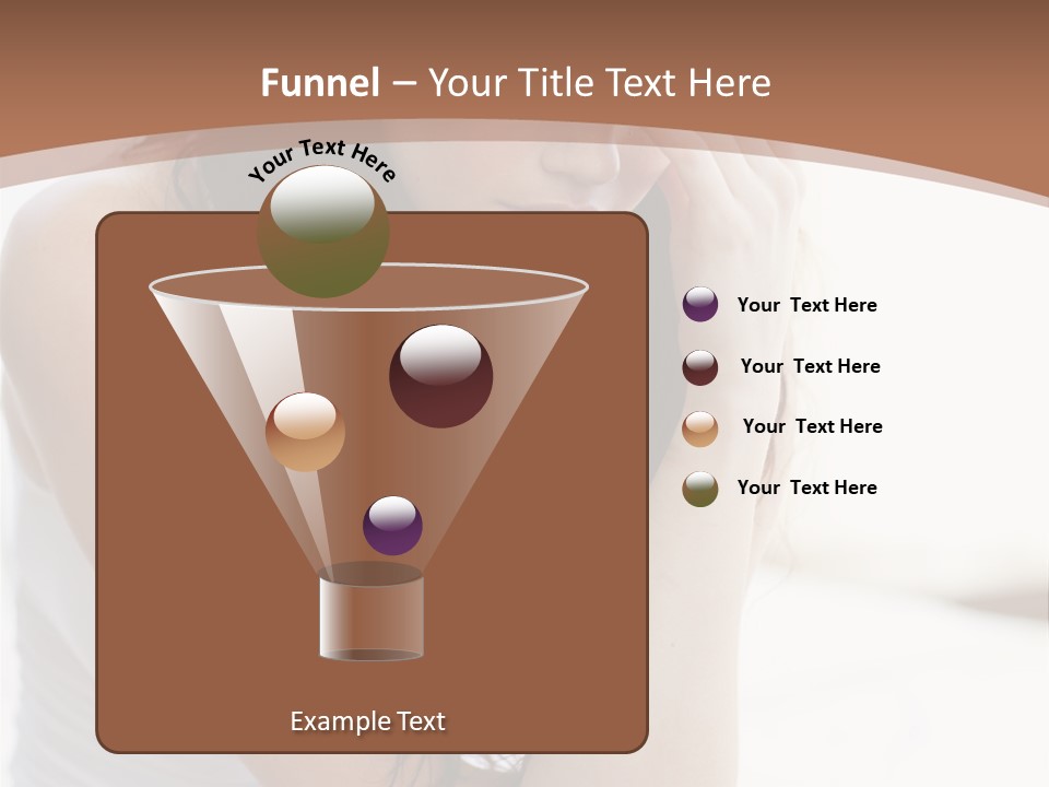 A Woman Sitting On A Bed With Her Hand On Her Head PowerPoint Template