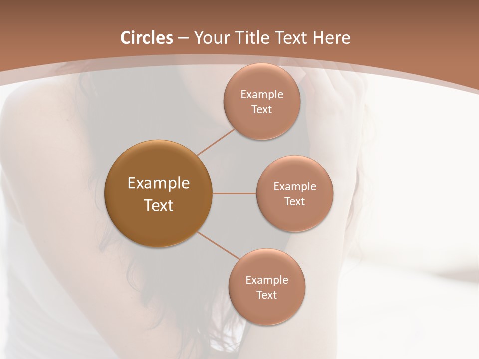 A Woman Sitting On A Bed With Her Hand On Her Head PowerPoint Template