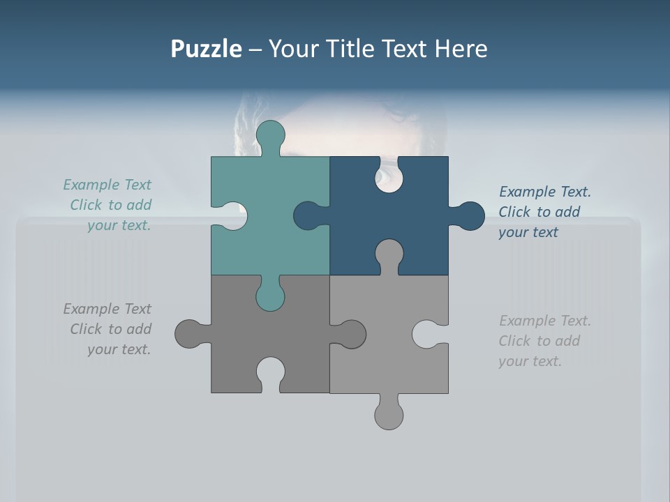 A Man With Glasses Is Looking At A Computer Screen PowerPoint Template