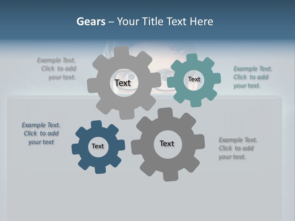 A Man With Glasses Is Looking At A Computer Screen PowerPoint Template