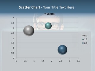 A Man With Glasses Is Looking At A Computer Screen PowerPoint Template