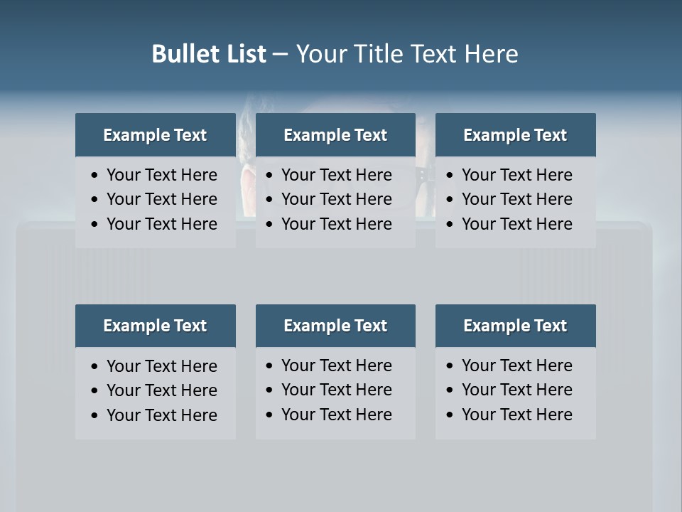 A Man With Glasses Is Looking At A Computer Screen PowerPoint Template