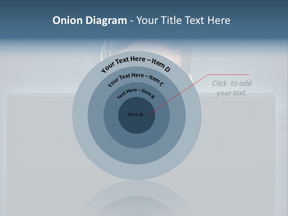 A Man With Glasses Is Looking At A Computer Screen PowerPoint Template