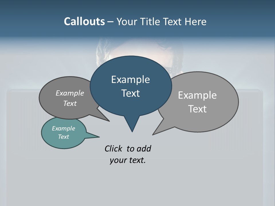 A Man With Glasses Is Looking At A Computer Screen PowerPoint Template