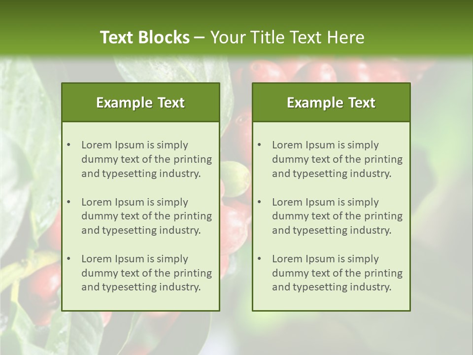 A Bunch Of Red Berries Growing On A Tree PowerPoint Template