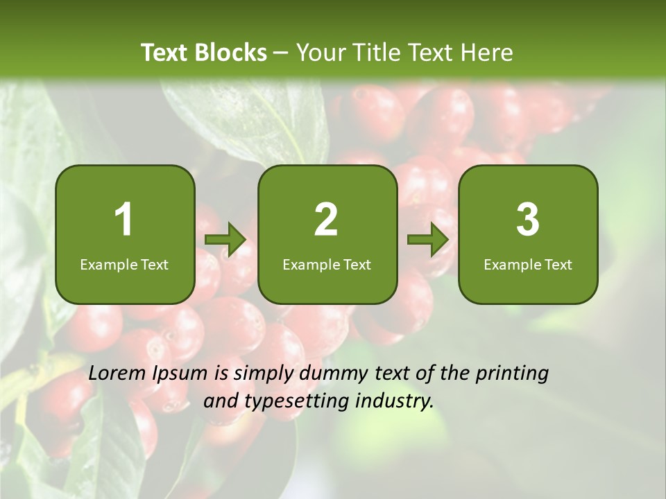 A Bunch Of Red Berries Growing On A Tree PowerPoint Template