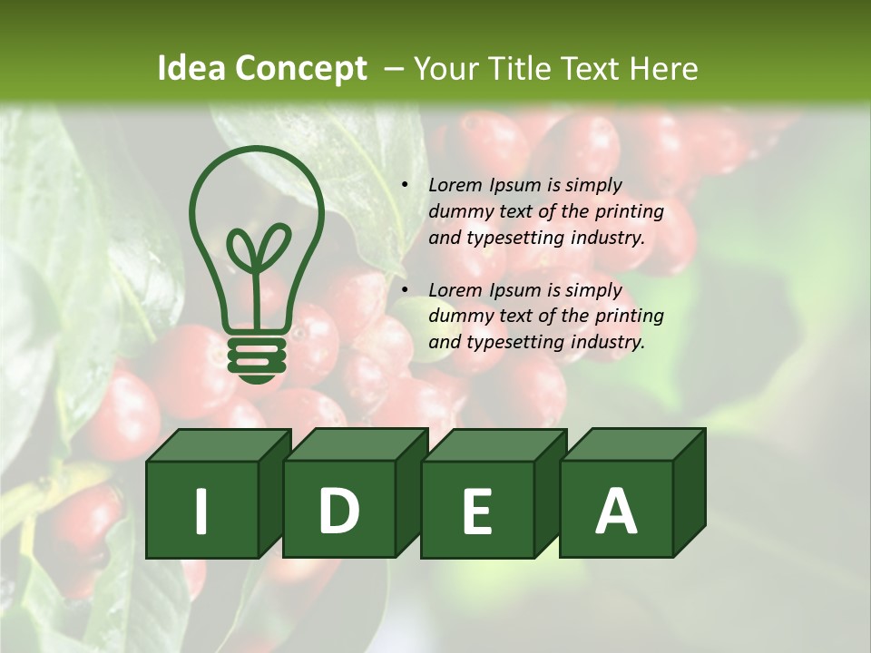 A Bunch Of Red Berries Growing On A Tree PowerPoint Template