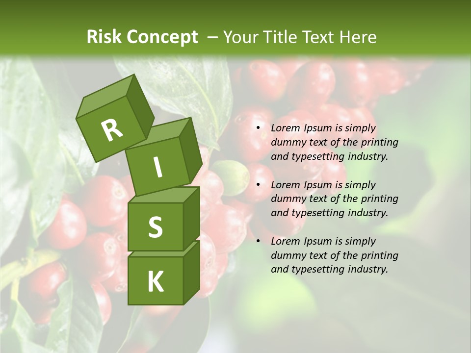 A Bunch Of Red Berries Growing On A Tree PowerPoint Template