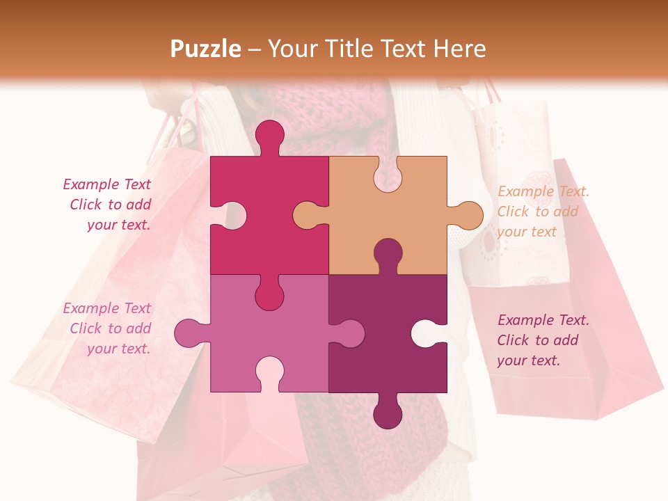 A Beautiful Woman Holding Shopping Bags Powerpoint Template PowerPoint Template