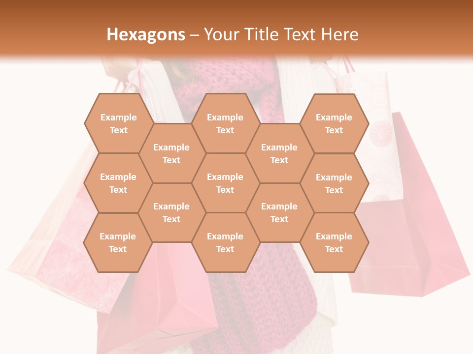 A Beautiful Woman Holding Shopping Bags Powerpoint Template PowerPoint Template