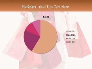A Beautiful Woman Holding Shopping Bags Powerpoint Template PowerPoint Template