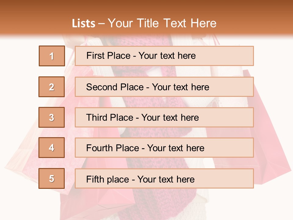 A Beautiful Woman Holding Shopping Bags Powerpoint Template PowerPoint Template