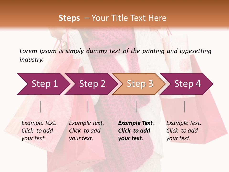 A Beautiful Woman Holding Shopping Bags Powerpoint Template PowerPoint Template