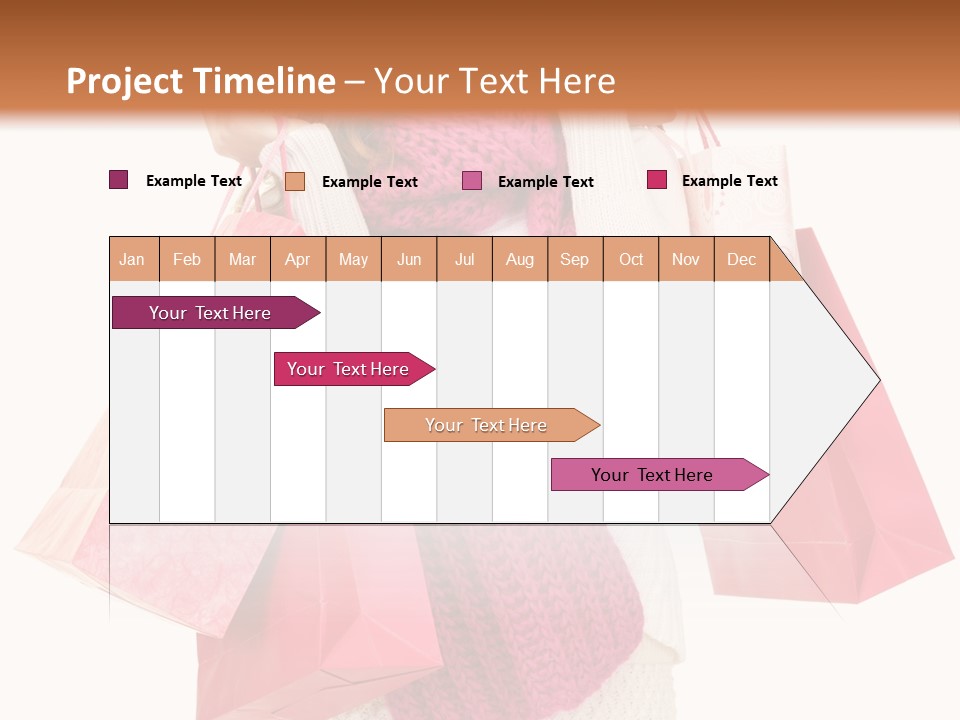 A Beautiful Woman Holding Shopping Bags Powerpoint Template PowerPoint Template