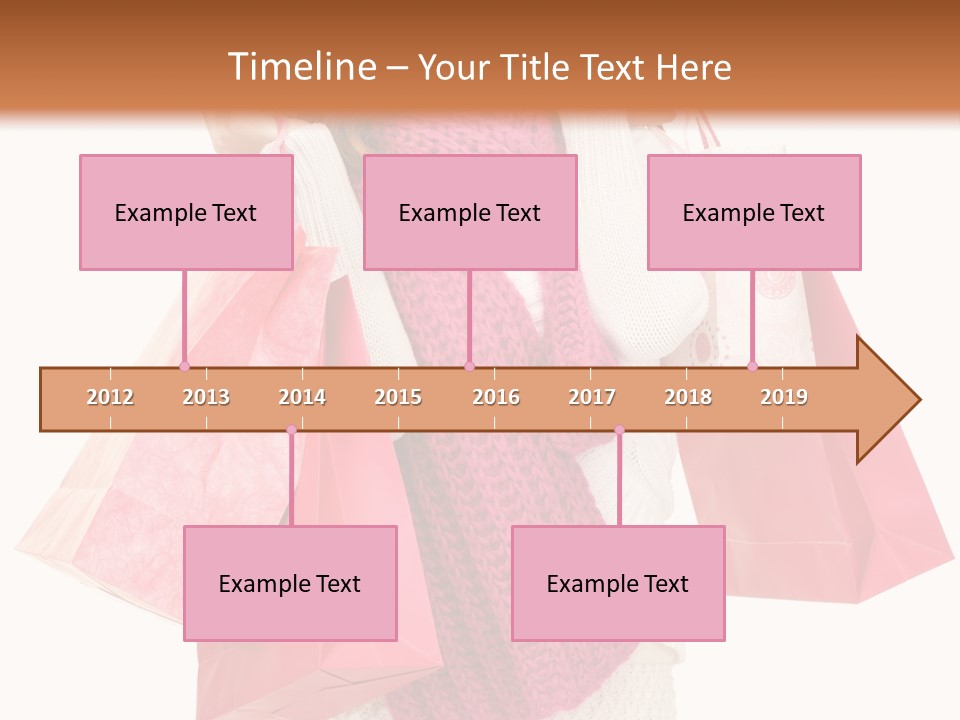 A Beautiful Woman Holding Shopping Bags Powerpoint Template PowerPoint Template