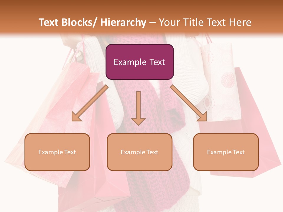 A Beautiful Woman Holding Shopping Bags Powerpoint Template PowerPoint Template