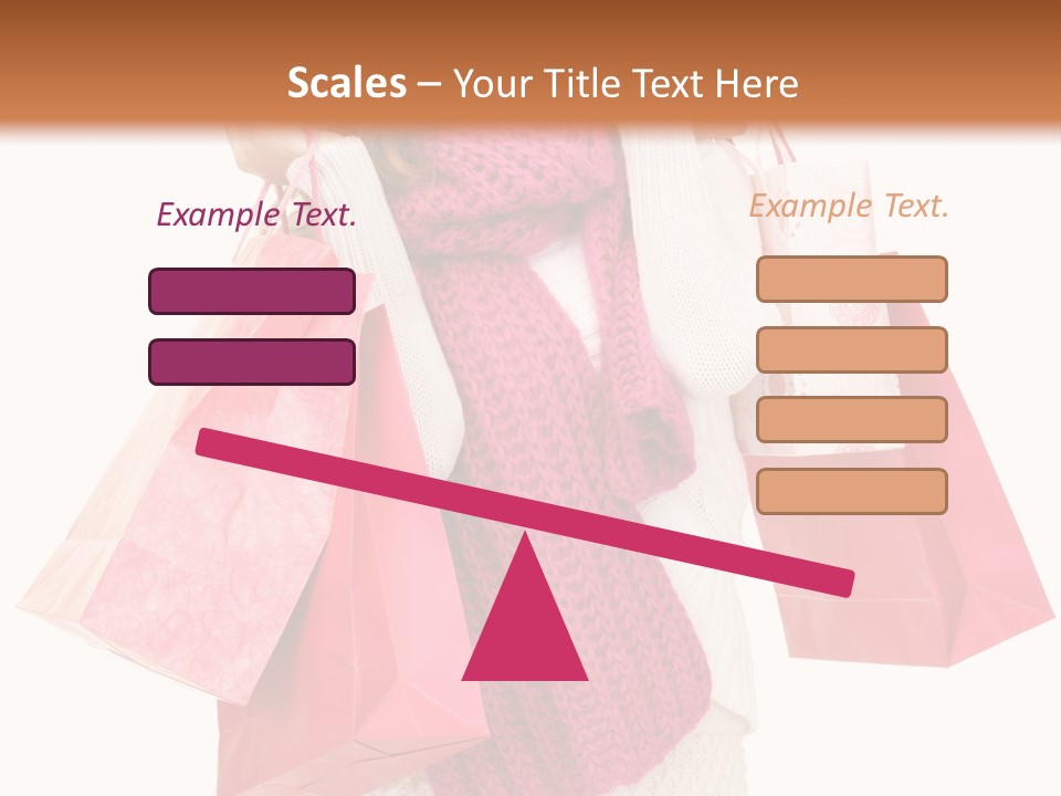 A Beautiful Woman Holding Shopping Bags Powerpoint Template PowerPoint Template