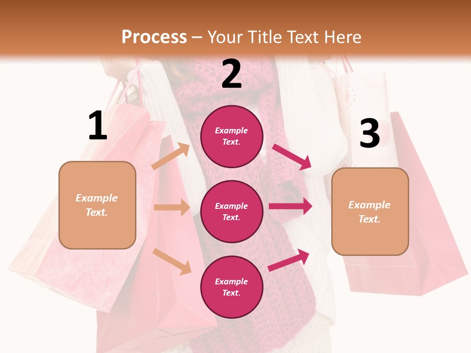 A Beautiful Woman Holding Shopping Bags Powerpoint Template PowerPoint Template