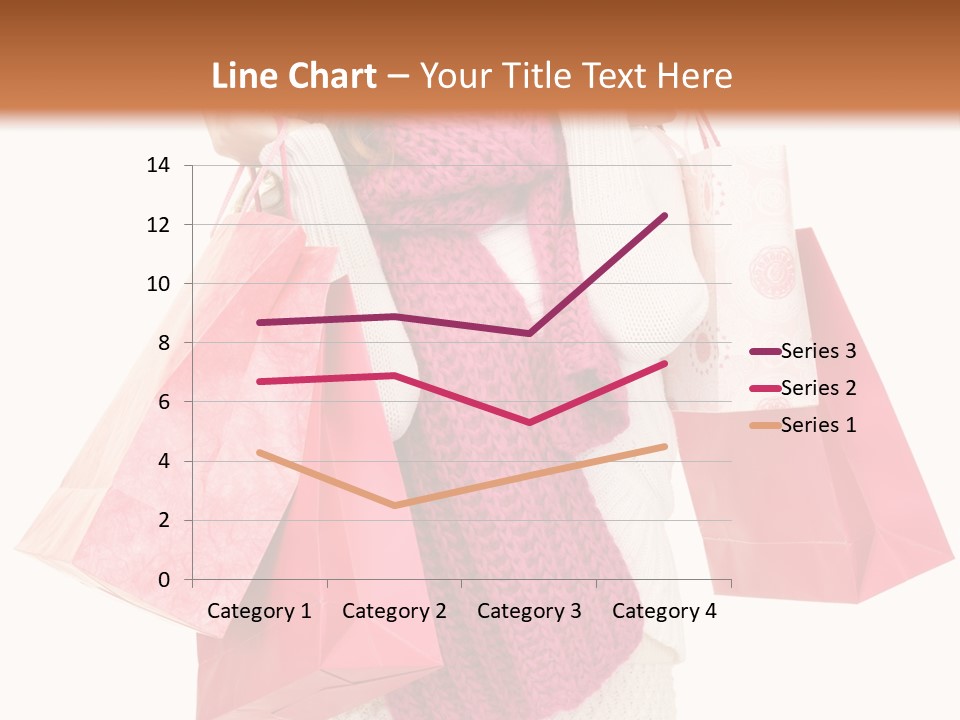 A Beautiful Woman Holding Shopping Bags Powerpoint Template PowerPoint Template