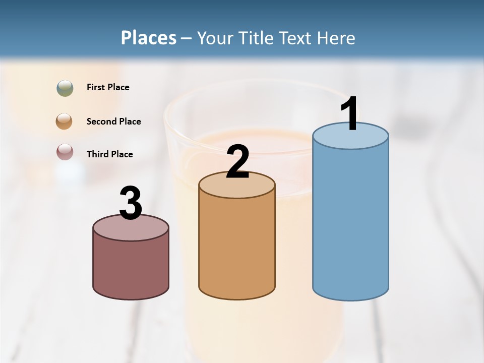 A Glass Of Orange Juice On A Wooden Table PowerPoint Template