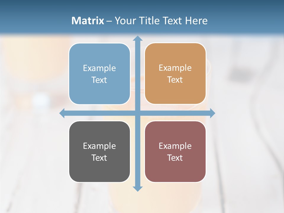 A Glass Of Orange Juice On A Wooden Table PowerPoint Template