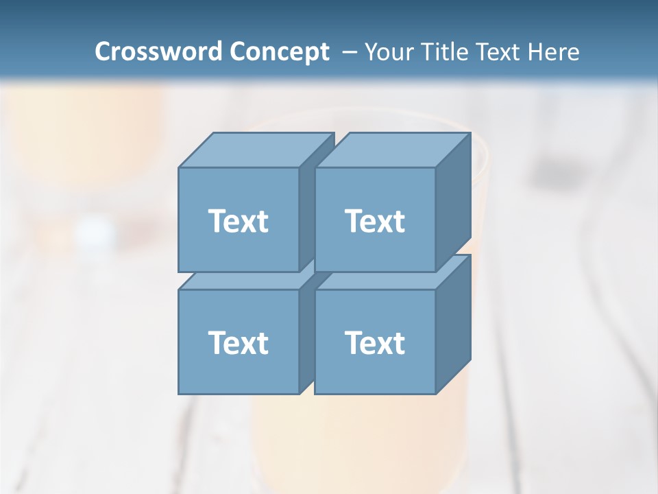 A Glass Of Orange Juice On A Wooden Table PowerPoint Template