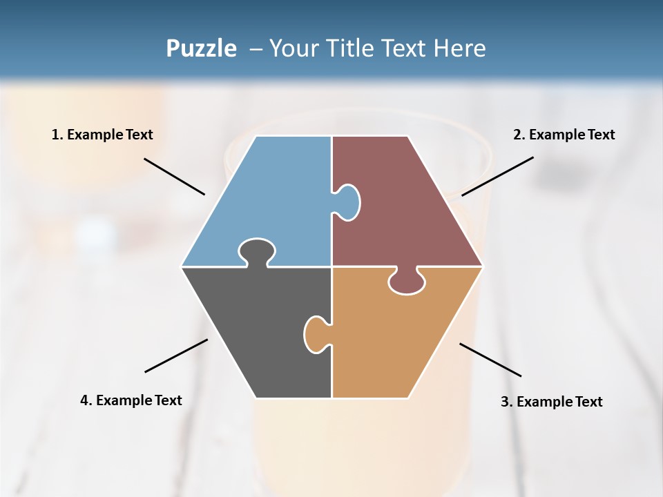 A Glass Of Orange Juice On A Wooden Table PowerPoint Template