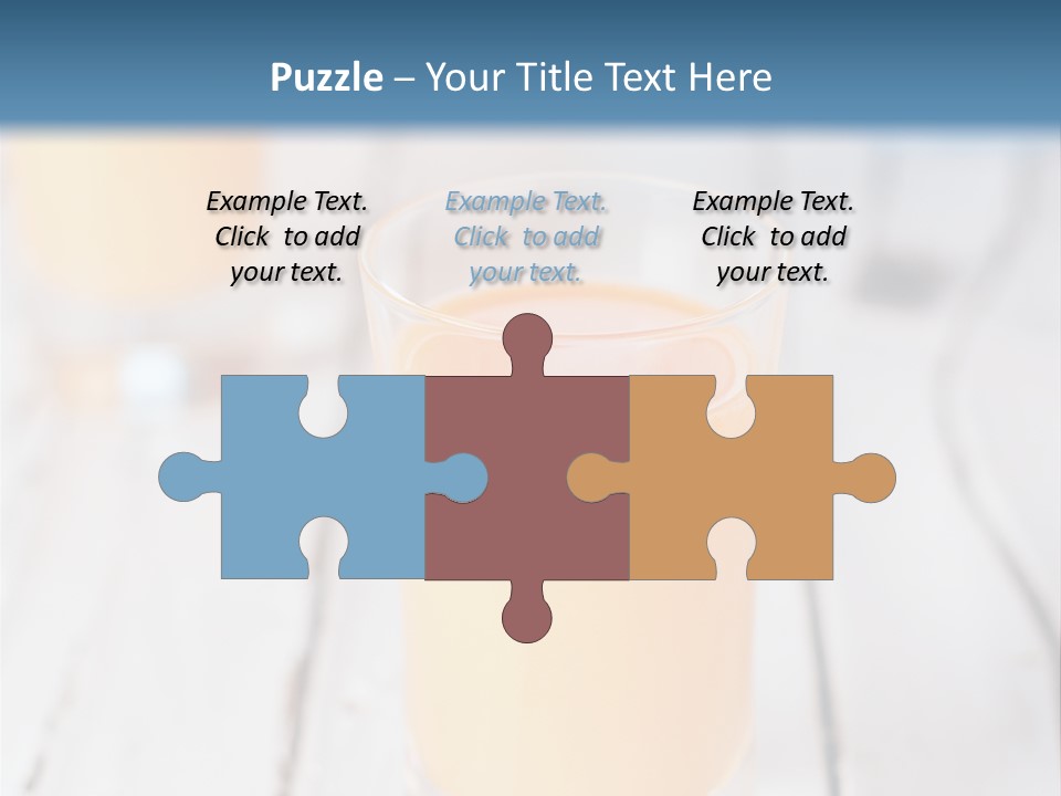 A Glass Of Orange Juice On A Wooden Table PowerPoint Template