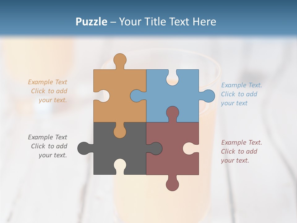 A Glass Of Orange Juice On A Wooden Table PowerPoint Template