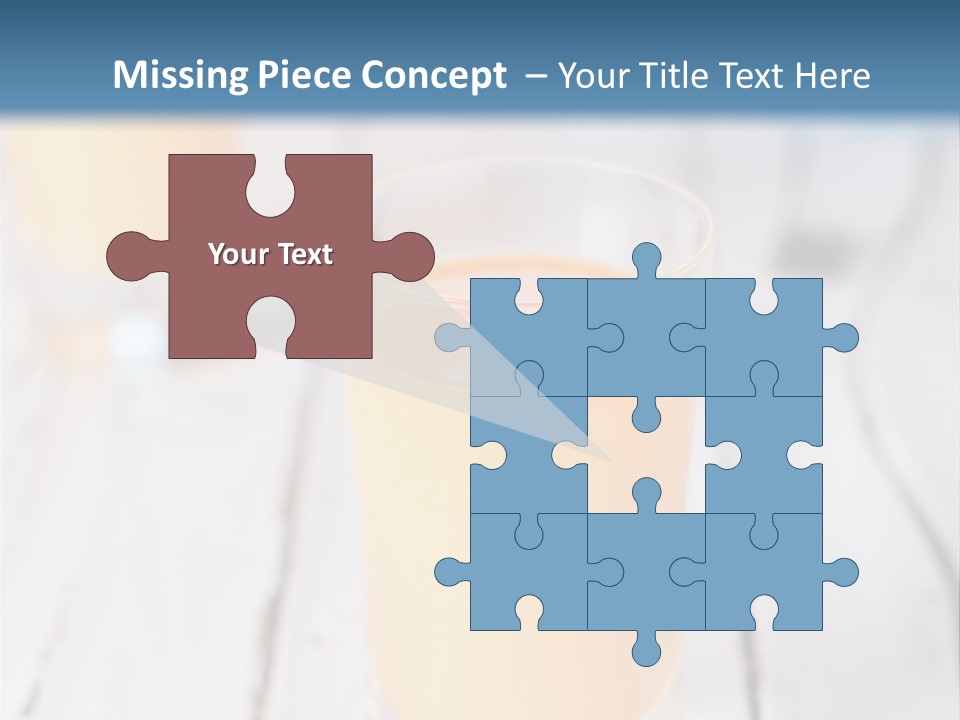 A Glass Of Orange Juice On A Wooden Table PowerPoint Template