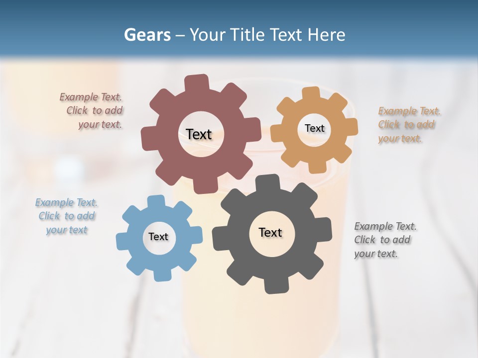A Glass Of Orange Juice On A Wooden Table PowerPoint Template