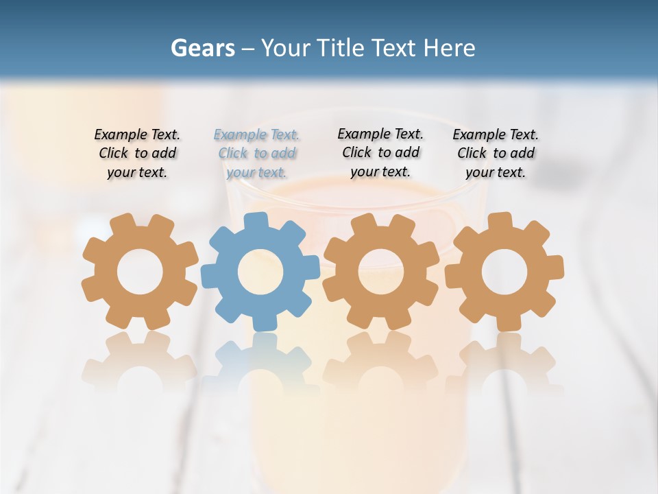 A Glass Of Orange Juice On A Wooden Table PowerPoint Template