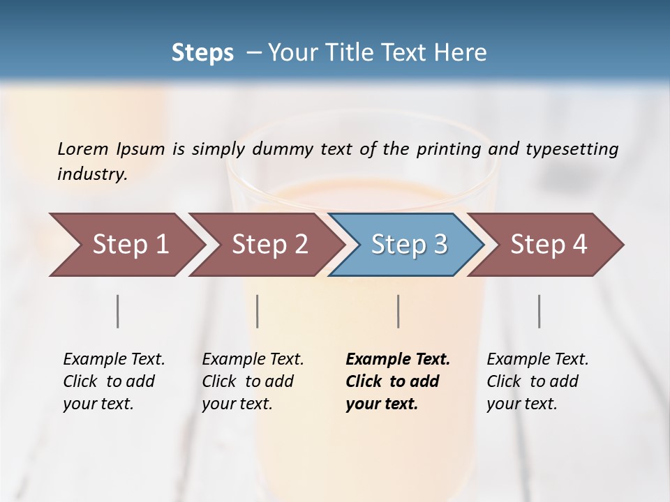 A Glass Of Orange Juice On A Wooden Table PowerPoint Template